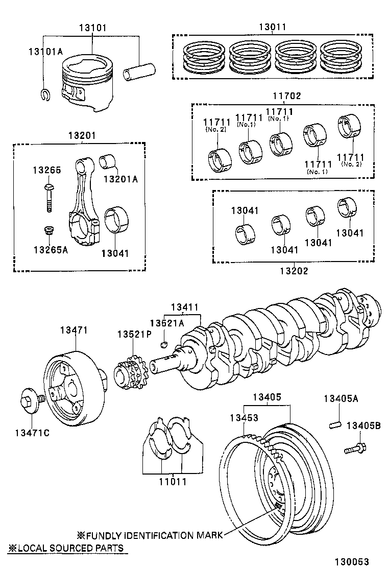 13101-76060 PISTON SUB-ASSY, W/PIN product image