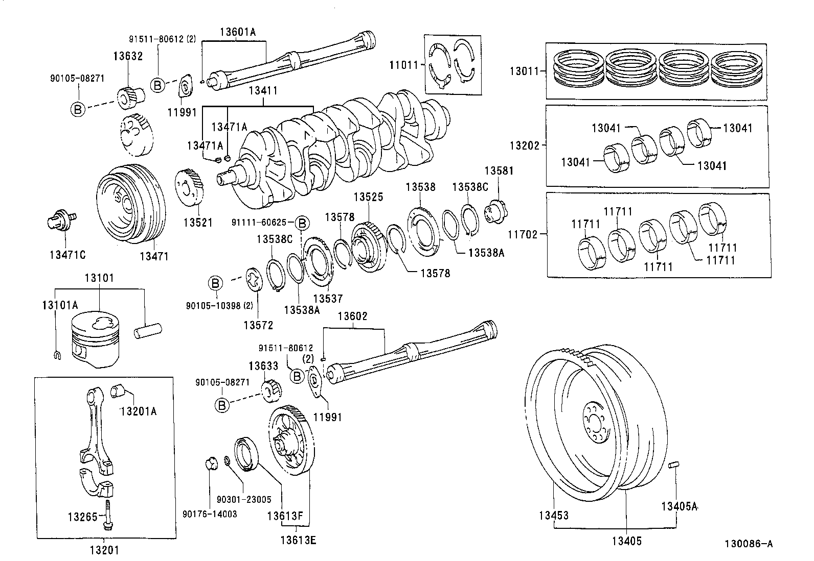 88451-26060 PULLEY, CRANKSHAFT, NO.2 product image