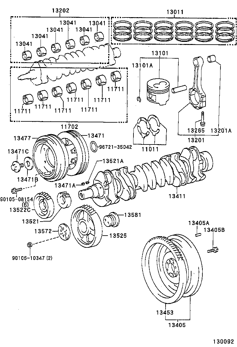 13205-17010 BEARING SET, CONNECTING ROD product image
