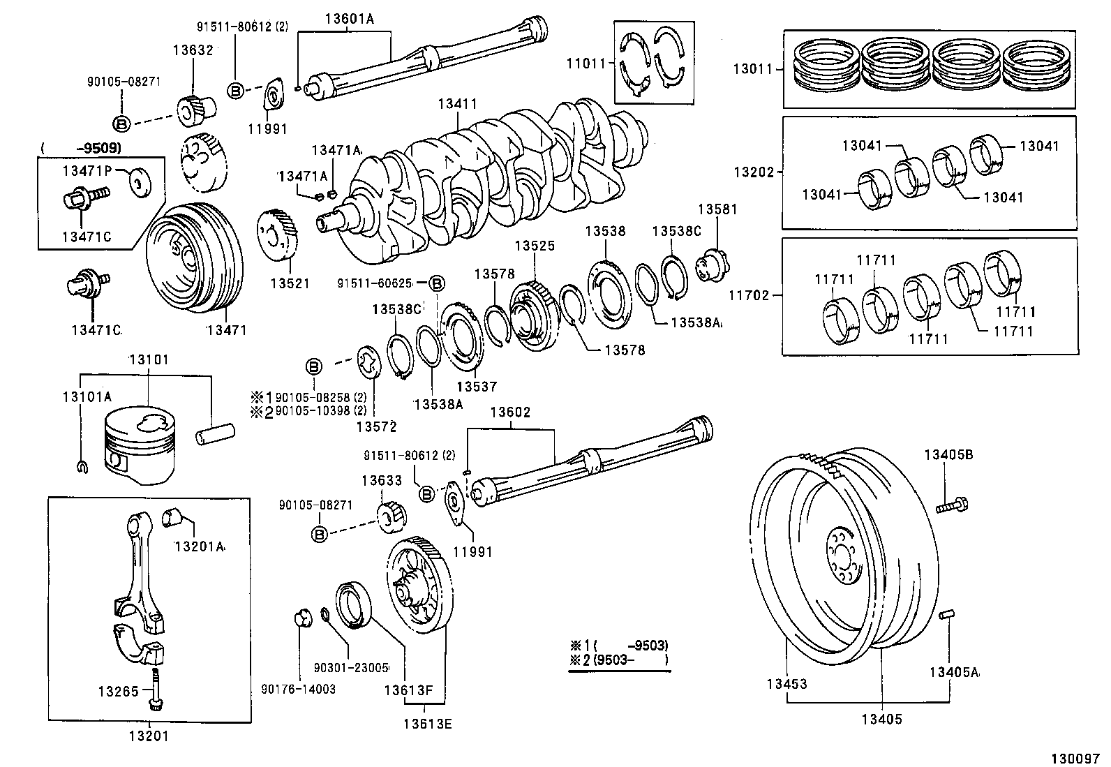 13205-17010 BEARING SET, CONNECTING ROD product image