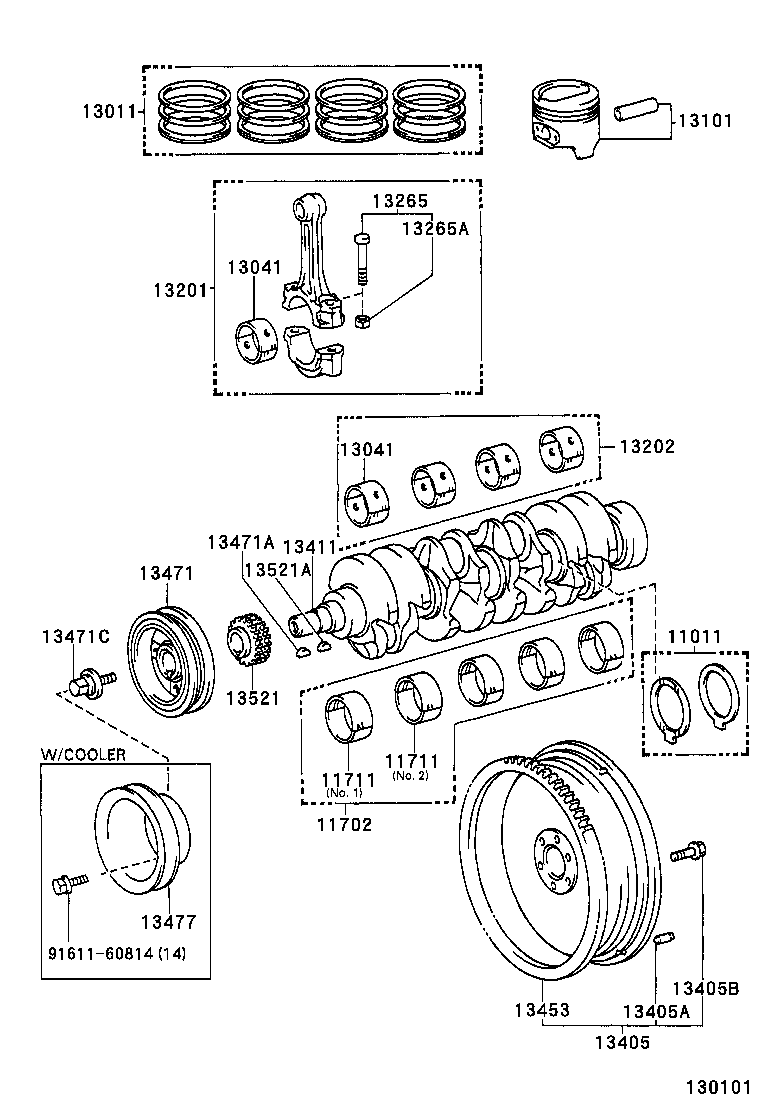 88451-35040 PULLEY, CRANKSHAFT, NO.2 product image