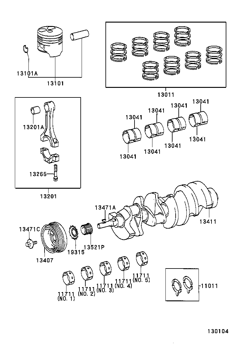 13011-50180 RING SET, PISTON product image