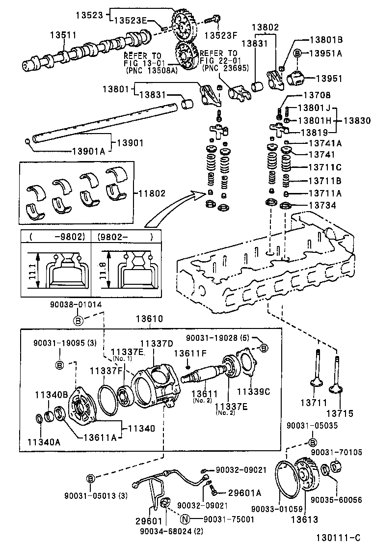 11801-89101 BEARING SET, CAMSHAFT product image