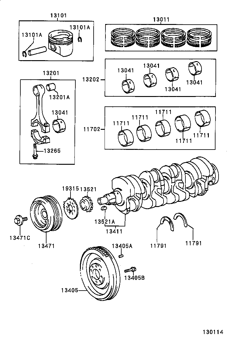 13204-22020 BEARING SET, CONNECTING ROD product image