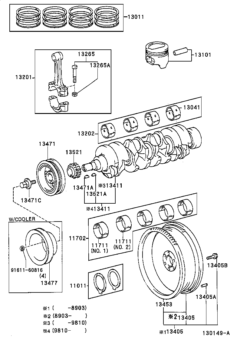 88451-27050 PULLEY, CRANKSHAFT, NO.2 product image