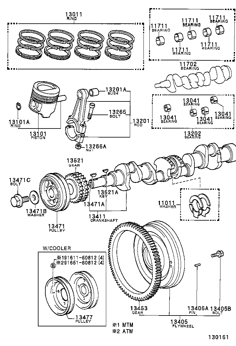 88451-27050 PULLEY, CRANKSHAFT, NO.2 product image