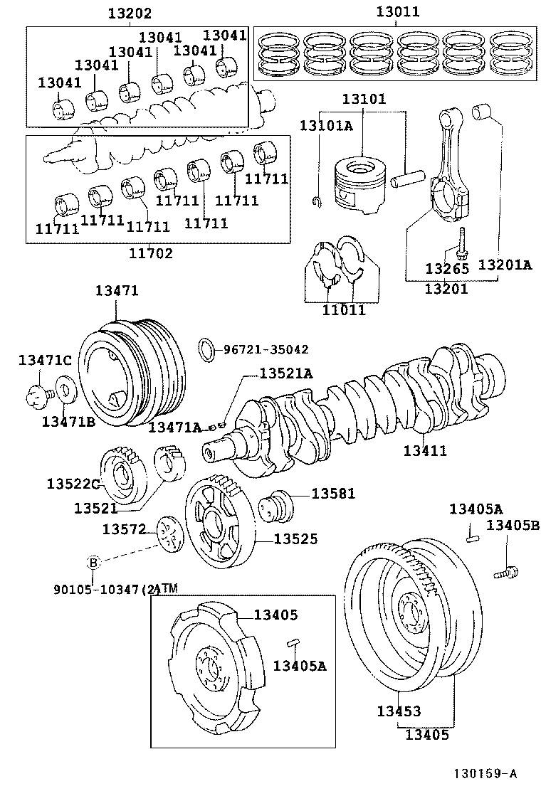 88451-60080 PULLEY, CRANKSHAFT, NO.2 product image
