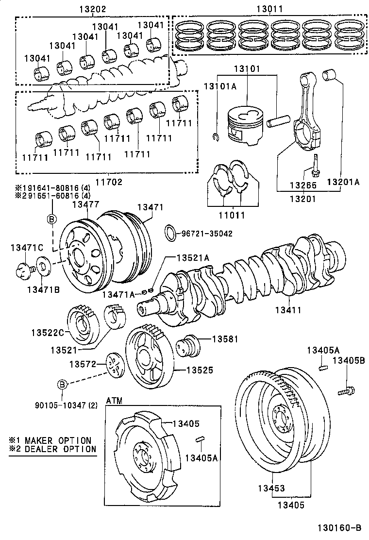 88451-60080 PULLEY, CRANKSHAFT, NO.2 product image