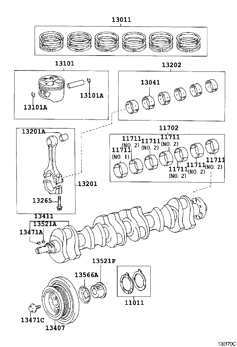 13201-46060 ROD SUB-ASSY, CONNECTING product image