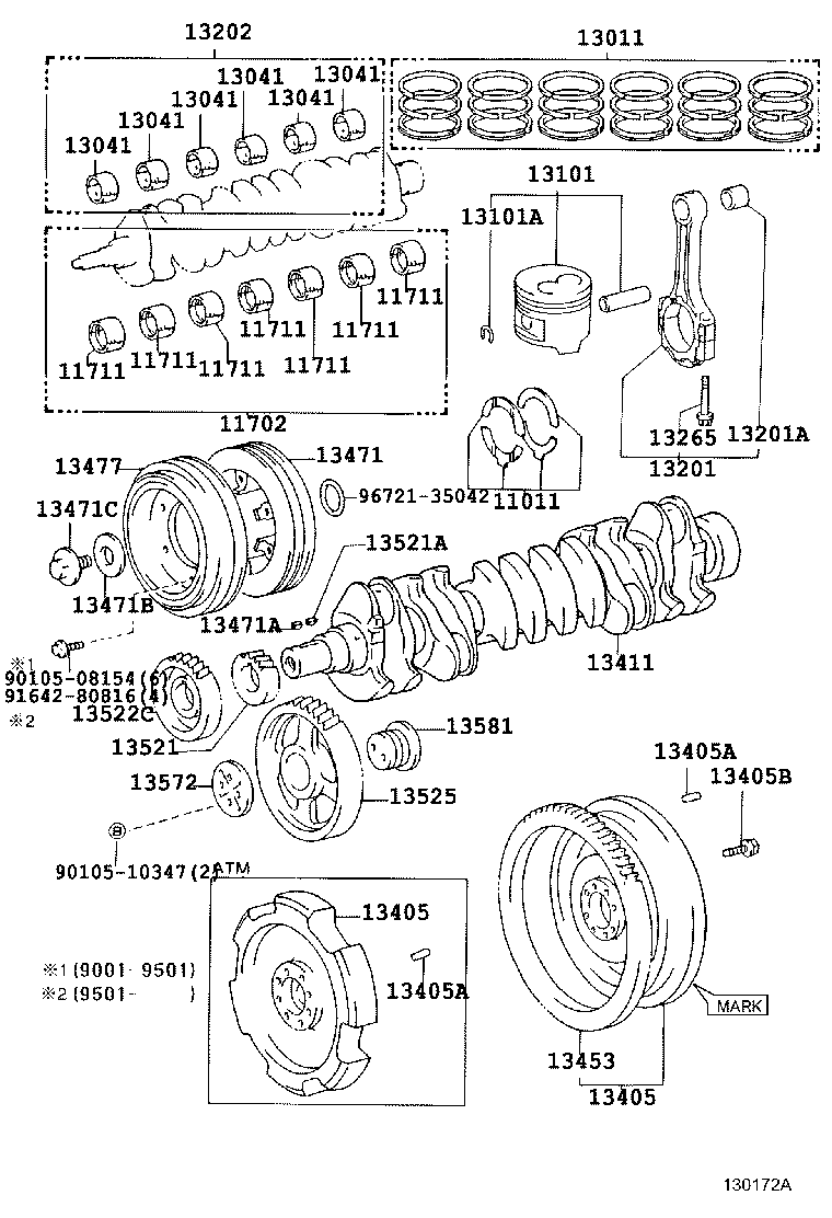 13103-17041 PISTON SUB-ASSY, W/PIN product image
