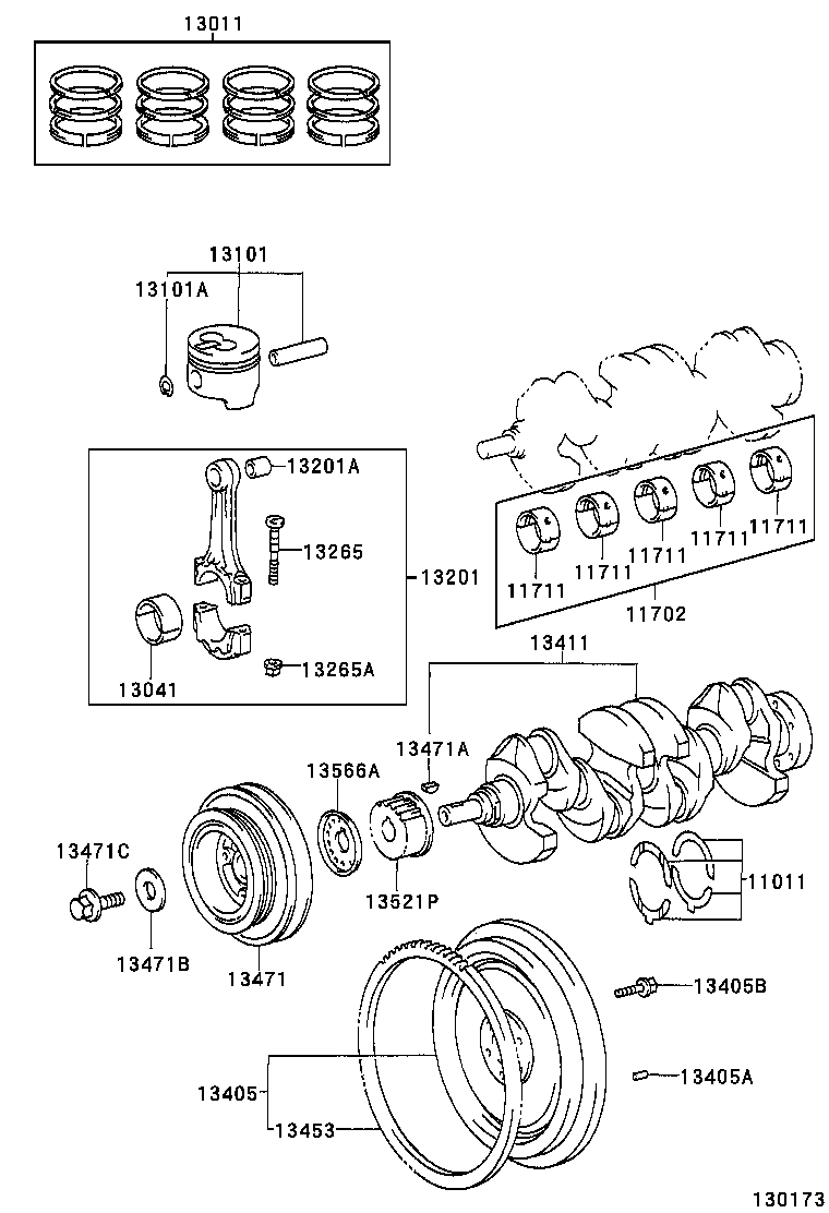 13013-55012 RING SET, PISTON product image