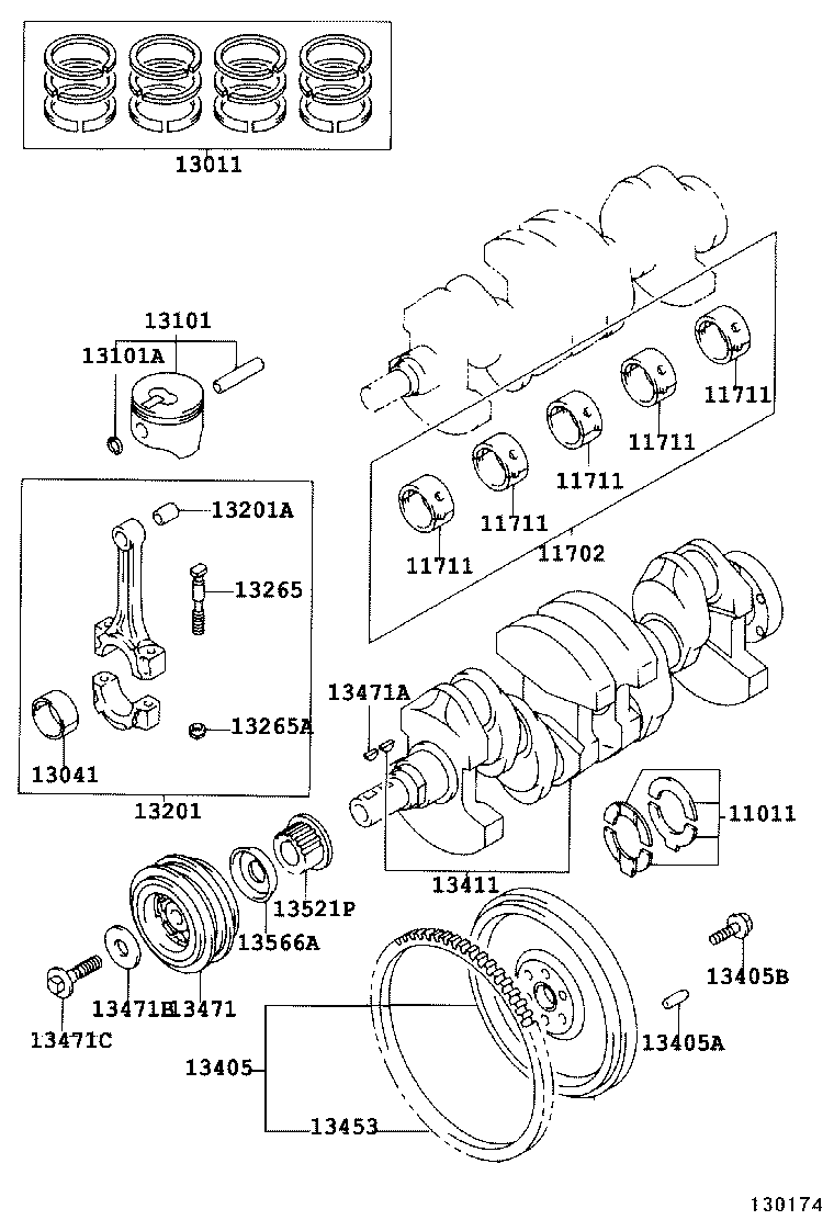13103-55032 PISTON SUB-ASSY, W/PIN product image