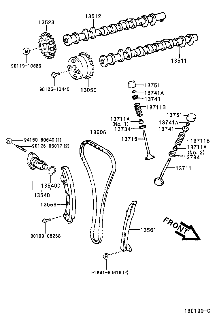 Toyota 13501-29015 CAMSHAFT