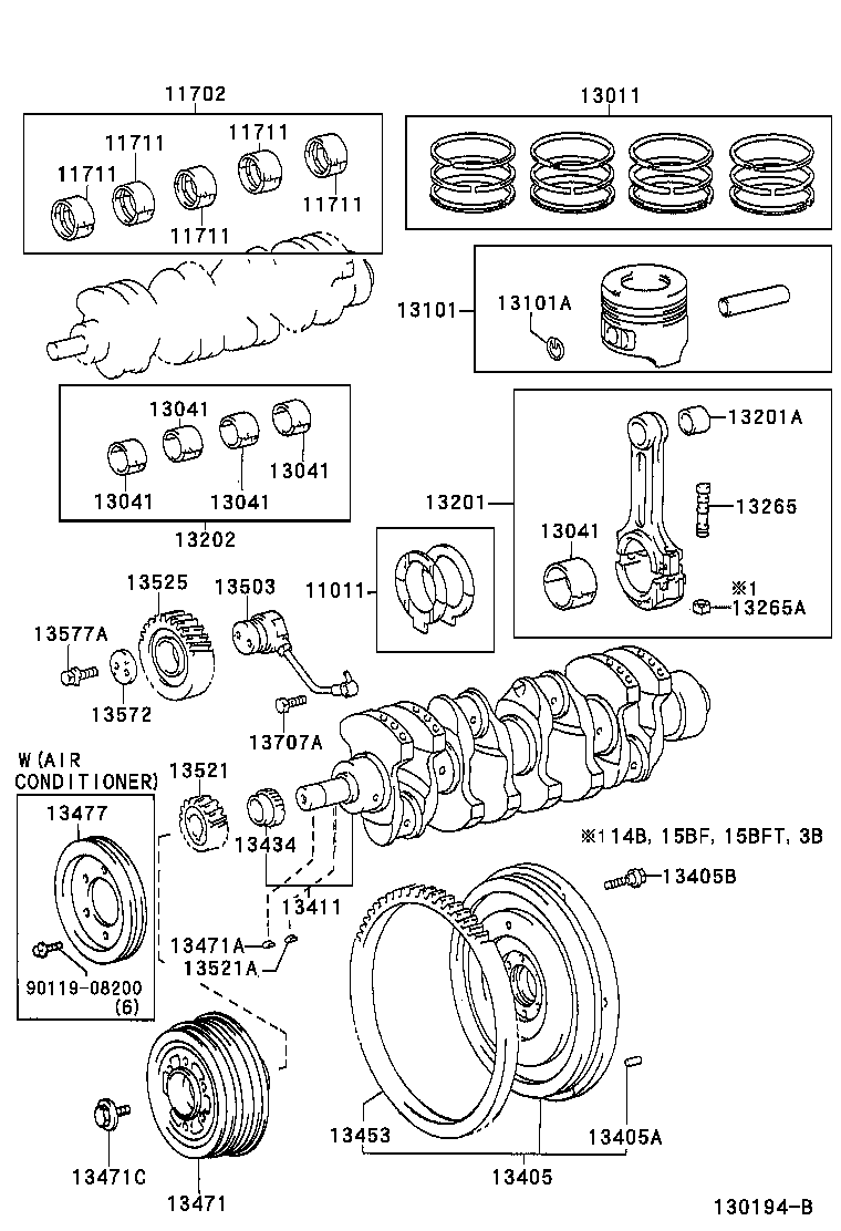 11705-56032 BEARING SET, CRANKSHAFT product image