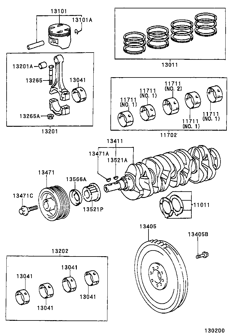 13103-70110 PISTON SUB-ASSY, W/PIN product image