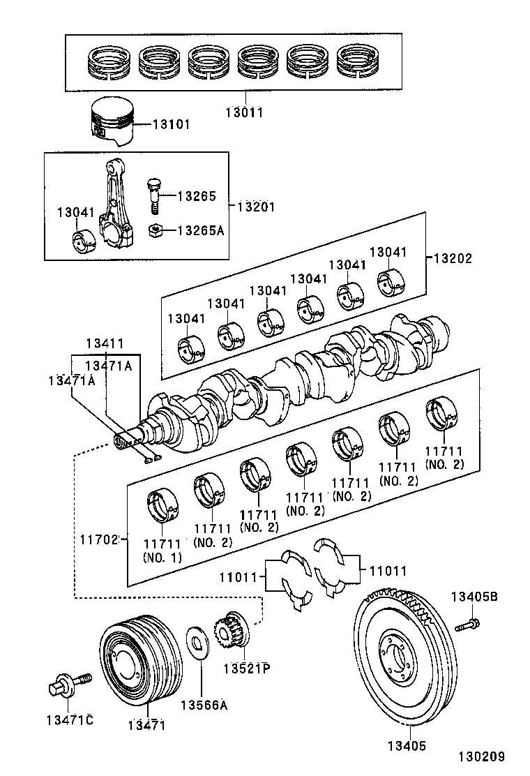 13201-79435 ROD SUB-ASSY, CONNECTING product image