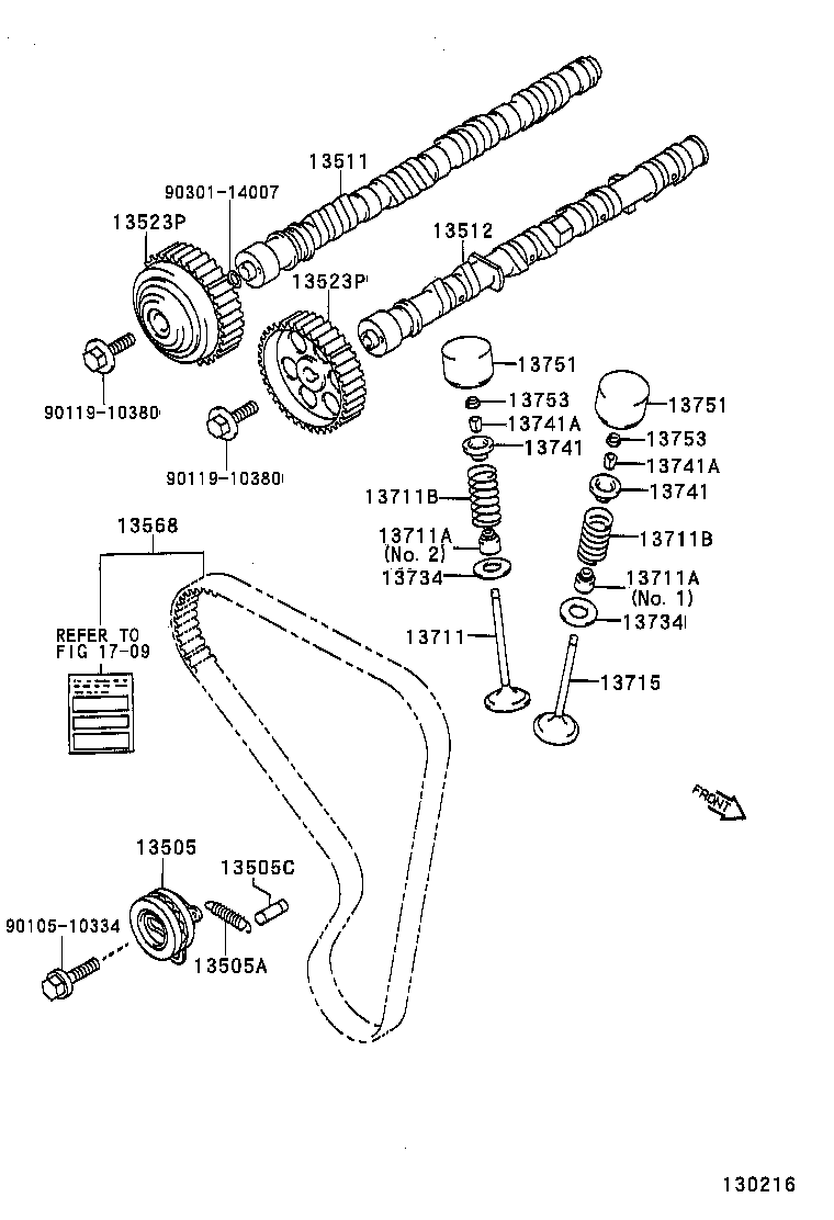 13050-16010 PULLEY, CAMSHAFT TIMING product image