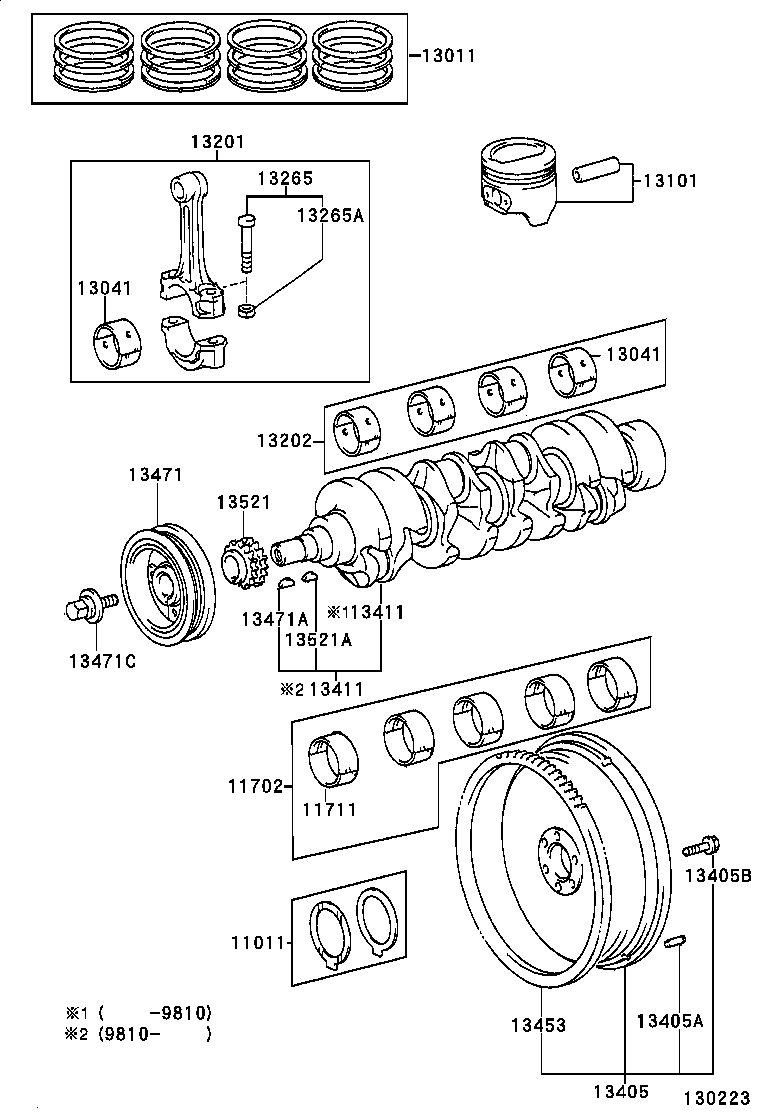 11705-56032 BEARING SET, CRANKSHAFT product image