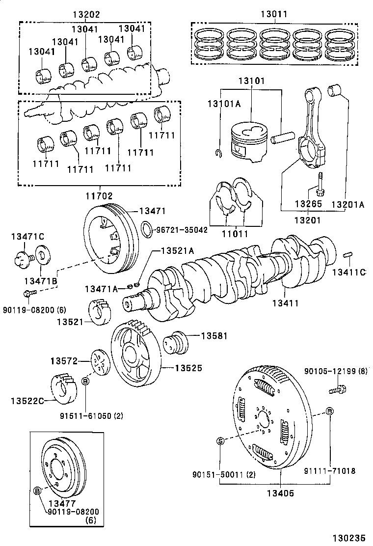 13470-61060 PULLEY, CRANKSHAFT product image