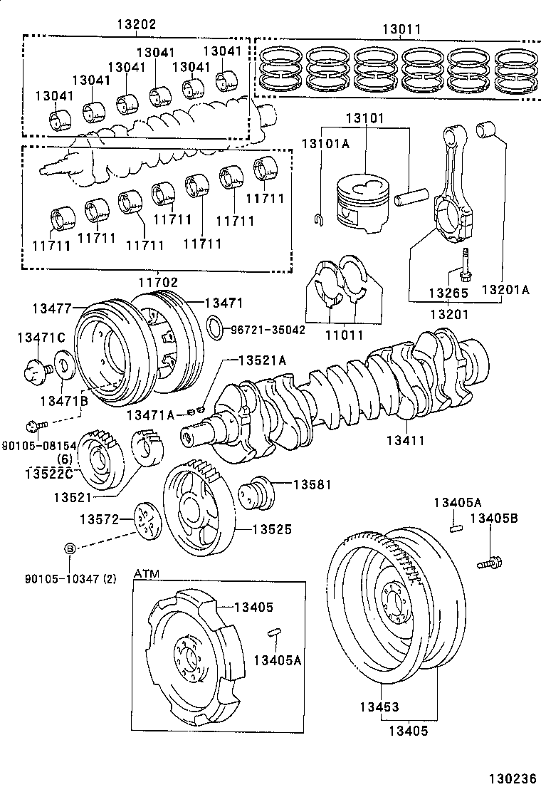 13204-66030 BEARING SET, CONNECTING ROD product image