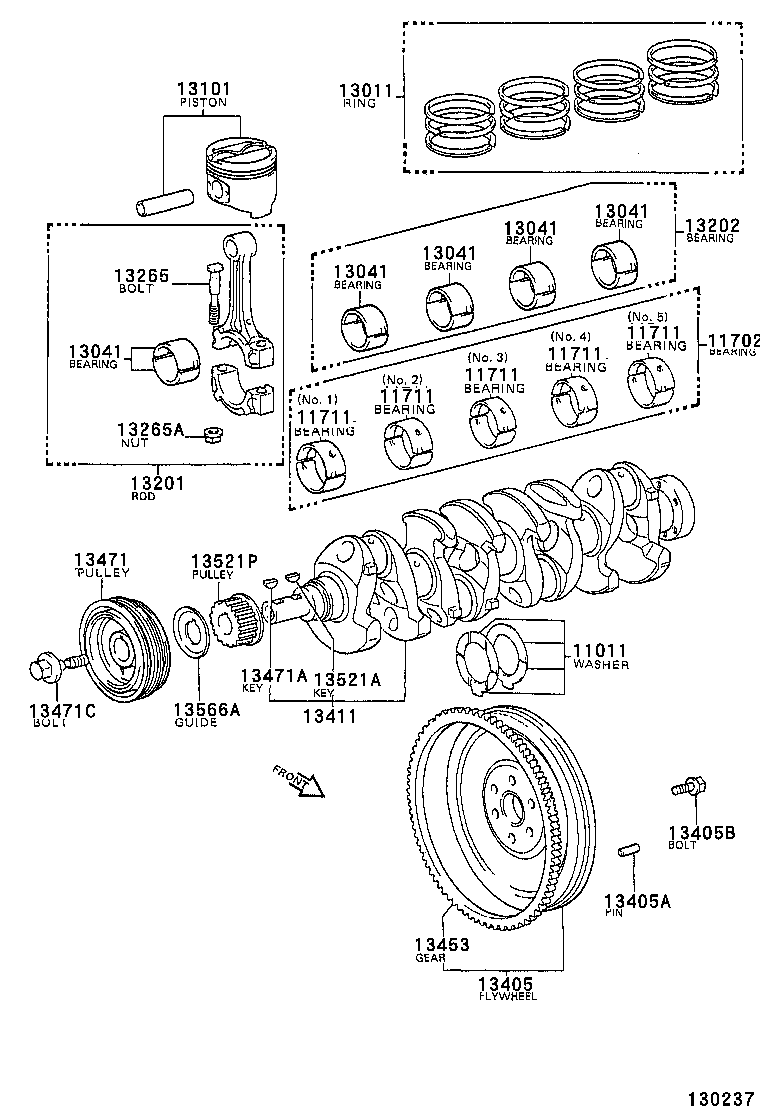 13103-88460 PISTON SUB-ASSY, W/PIN product image