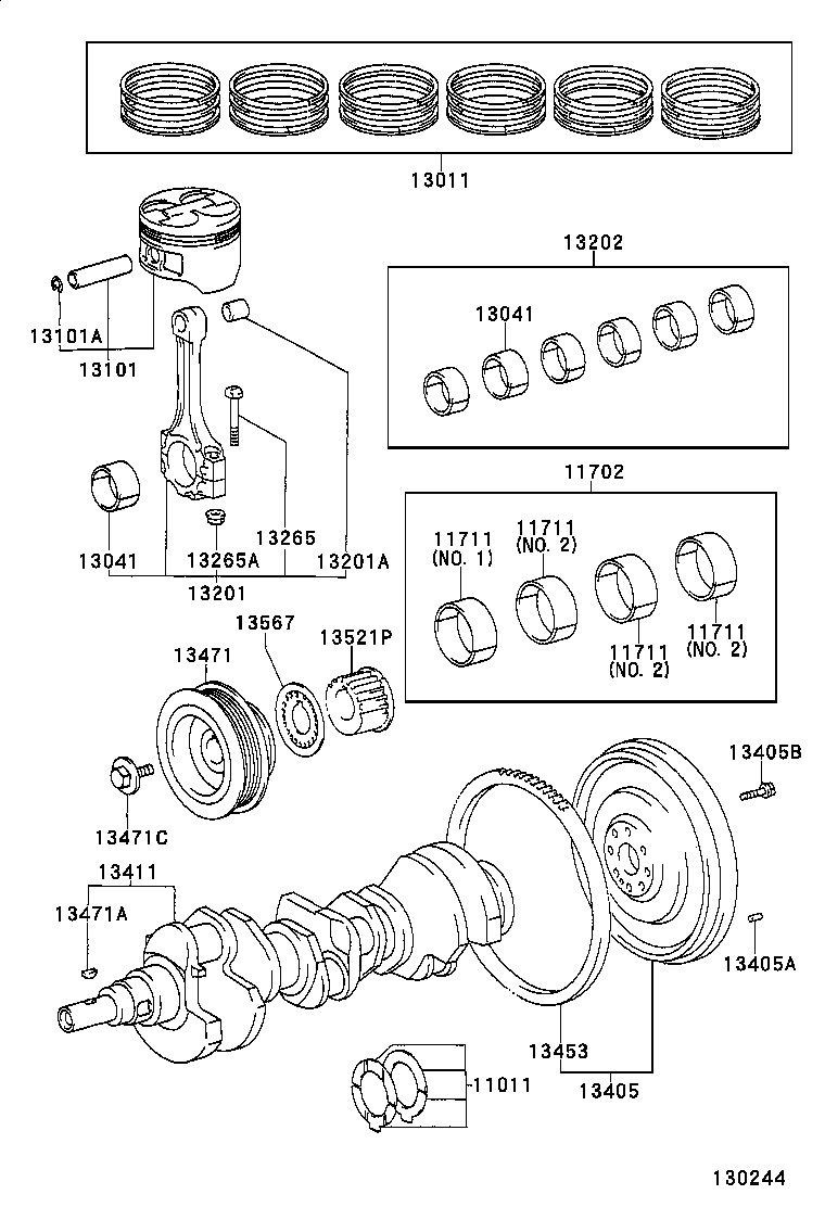 13013-62090 RING SET, PISTON product image