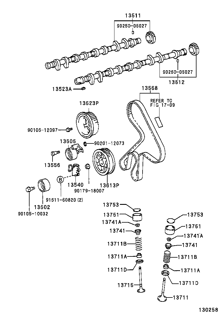 13505-02030 IDLER SUB-ASSY, TIMING BELT, NO.1 product image