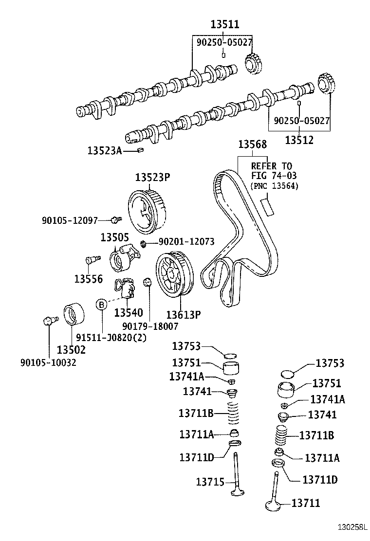 13050-22012 GEAR ASSY, CAMSHAFT TIMING product image
