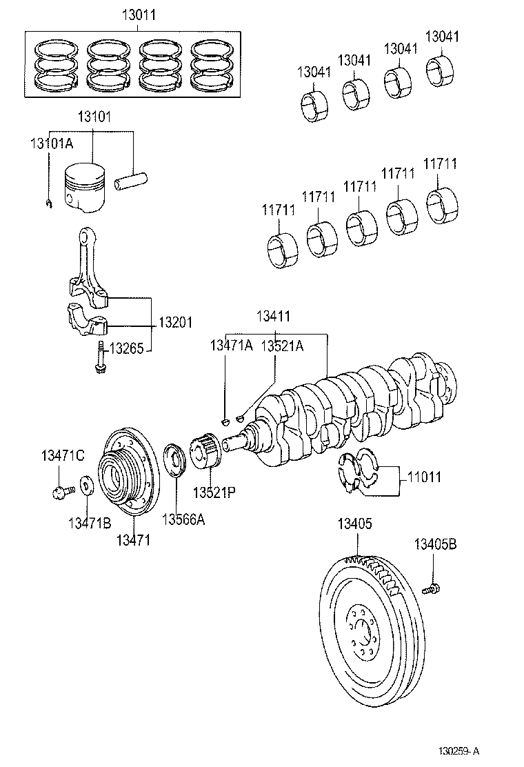 13103-02090 PISTON SUB-ASSY, W/PIN product image