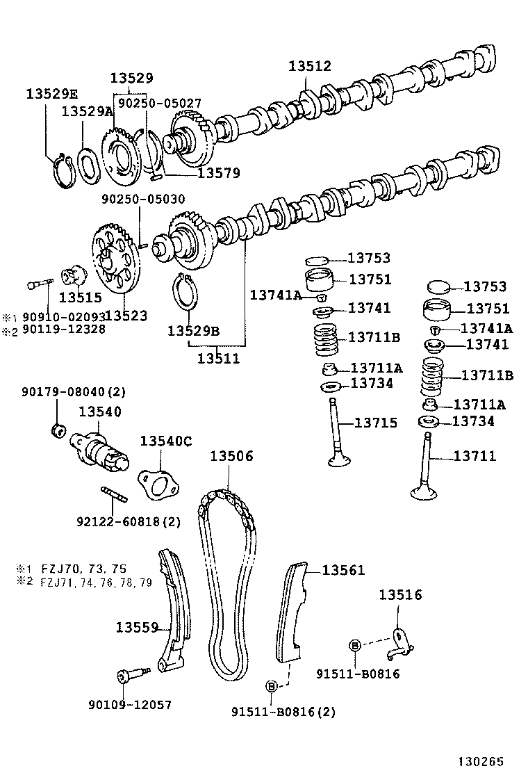 Toyota 13994-61020 BOLT, STUD(FOR ROCKER SUPPORT)