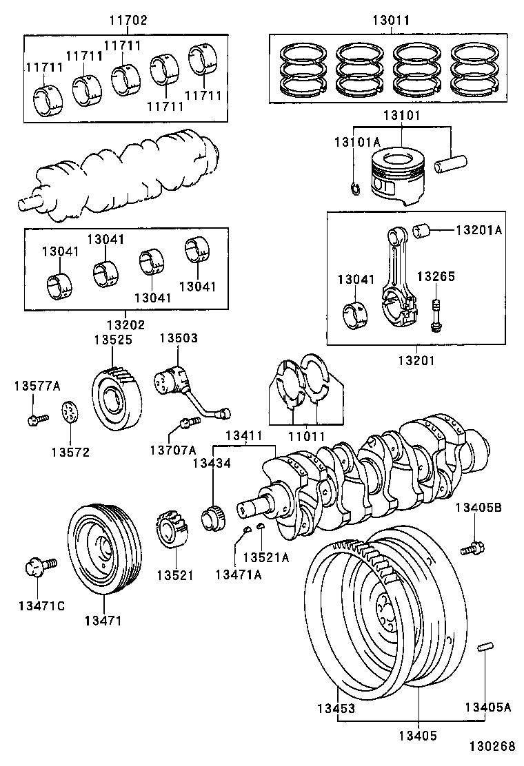 13103-17030 PISTON SUB-ASSY, W/PIN product image