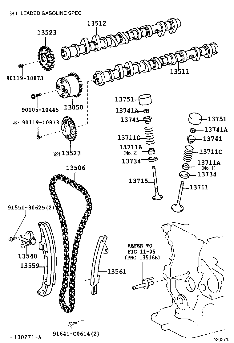 13523-21040 GEAR OR SPROCKET, CAMSHAFT TIMING product image