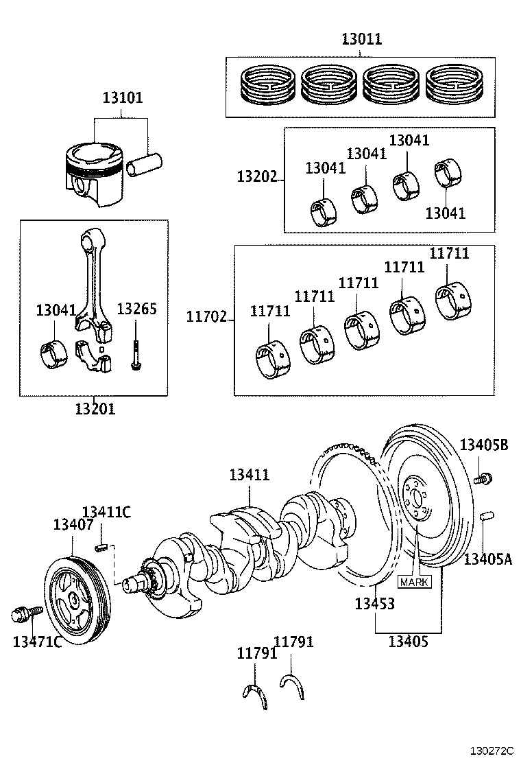 13101-21050 PISTON SUB-ASSY, W/PIN product image