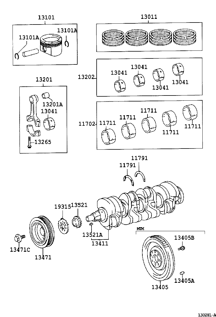 11701-22010 BEARING, CRANKSHAFT product image