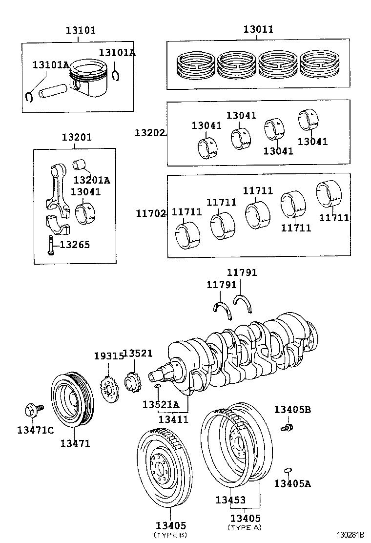 13101-0D080 PISTON SUB-ASSY, W/PIN product image