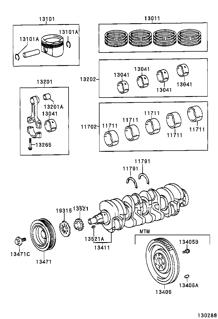 13103-16201 PISTON SUB-ASSY, W/PIN product image