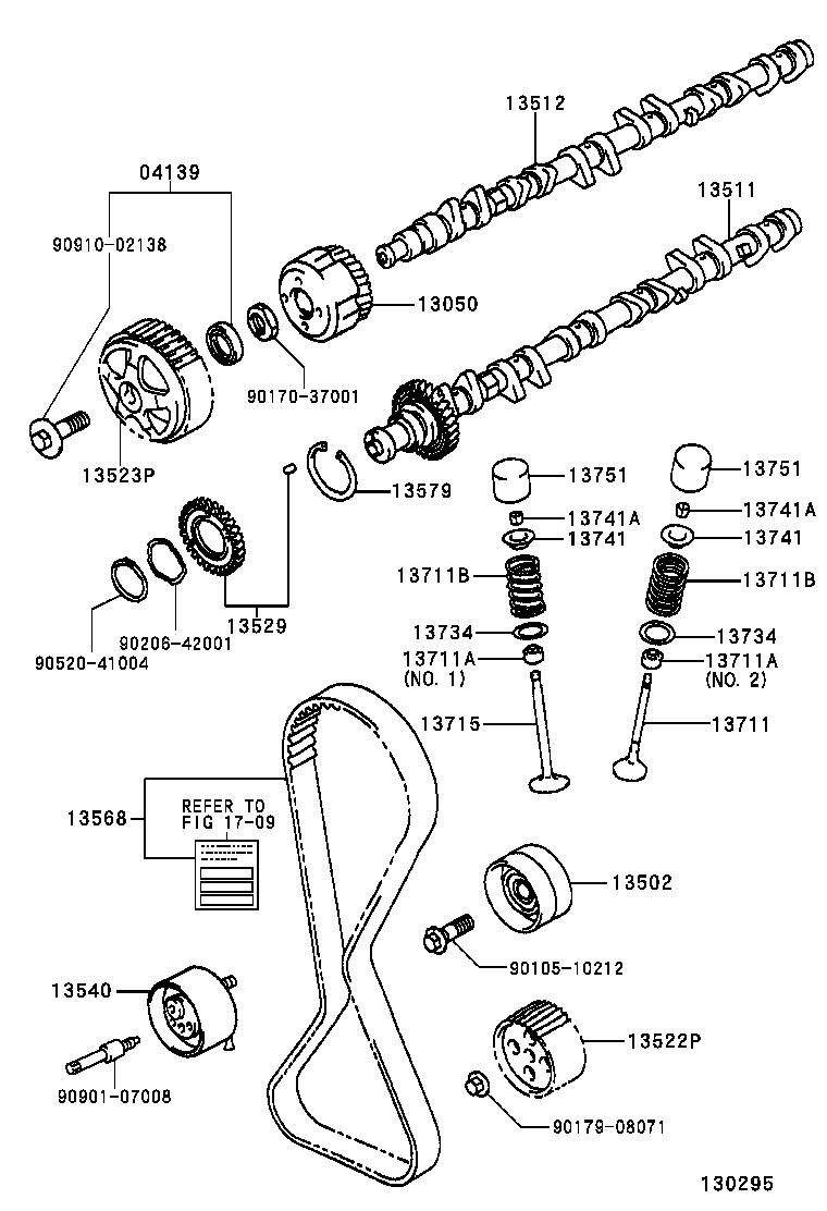 13503-46010 IDLER SUB-ASSY, TIMING BELT, NO.2 product image