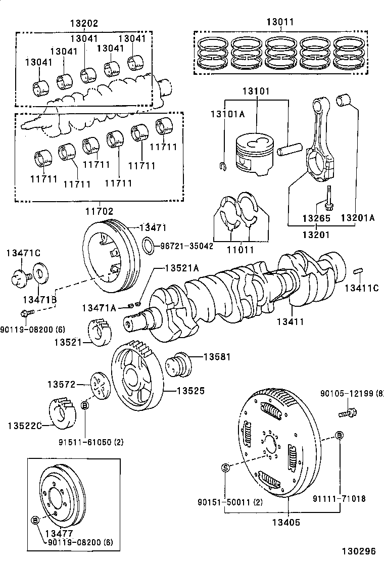 13205-17010 BEARING SET, CONNECTING ROD product image