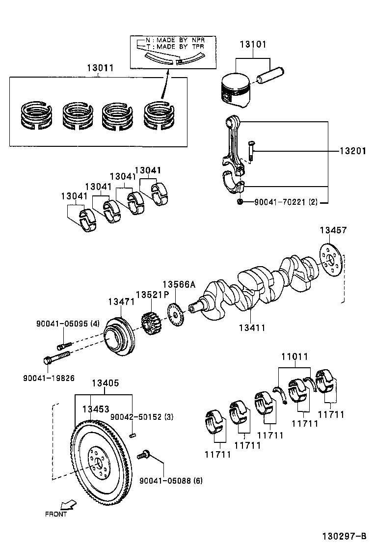 13101-97402 PISTON SUB-ASSY, W/PIN product image