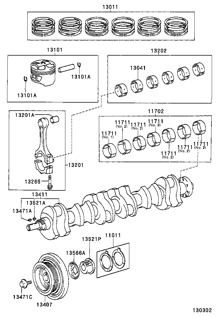 13101-46110 PISTON SUB-ASSY, W/PIN product image