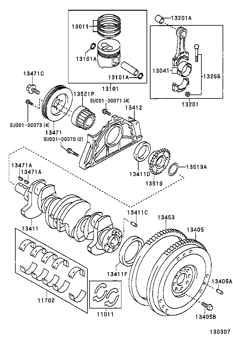 13011-02040 RING SET, PISTON product image