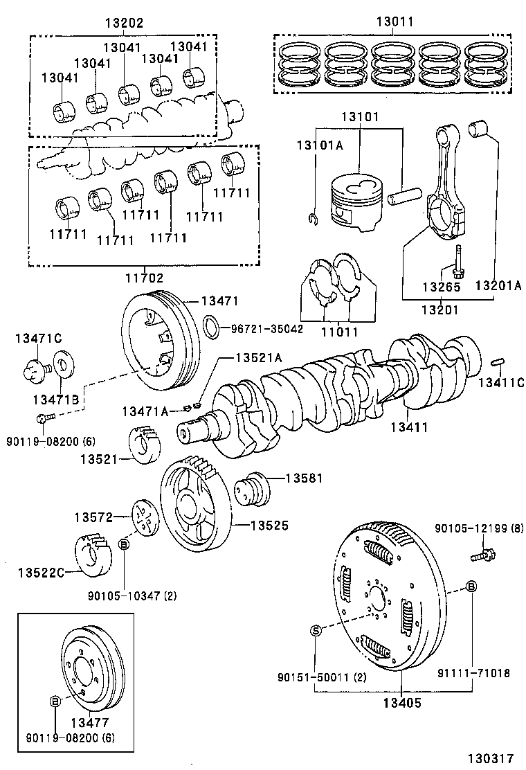 13204-66030 BEARING SET, CONNECTING ROD product image