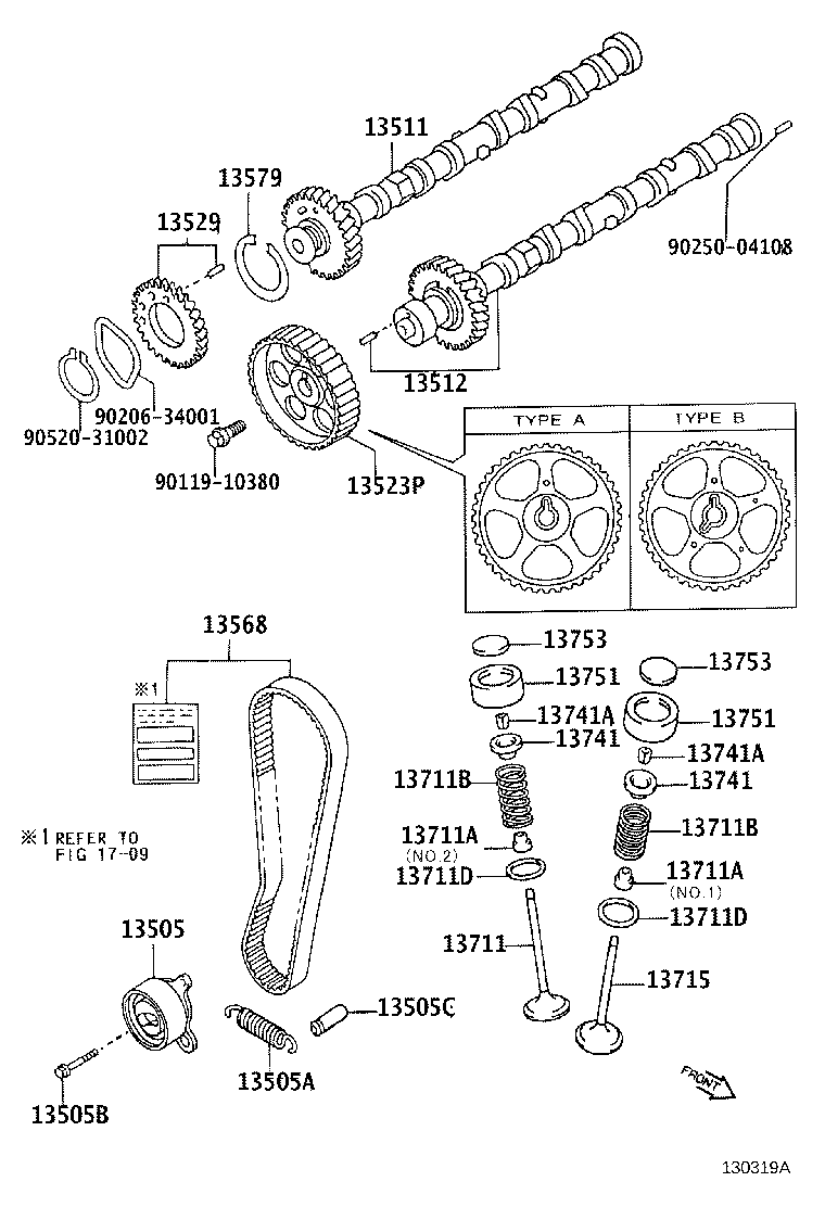 13050-74010 GEAR OR SPROCKET, CAMSHAFT TIMING product image