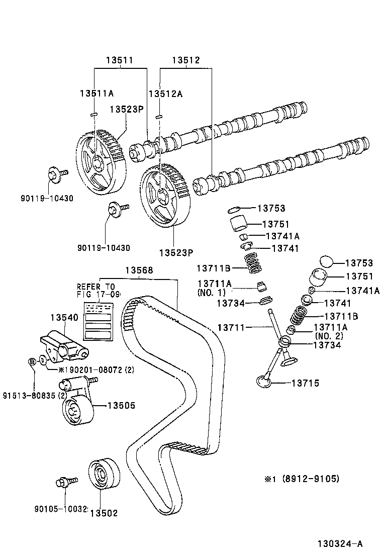 13503-88560 IDLER SUB-ASSY, TIMING BELT, NO.2 product image