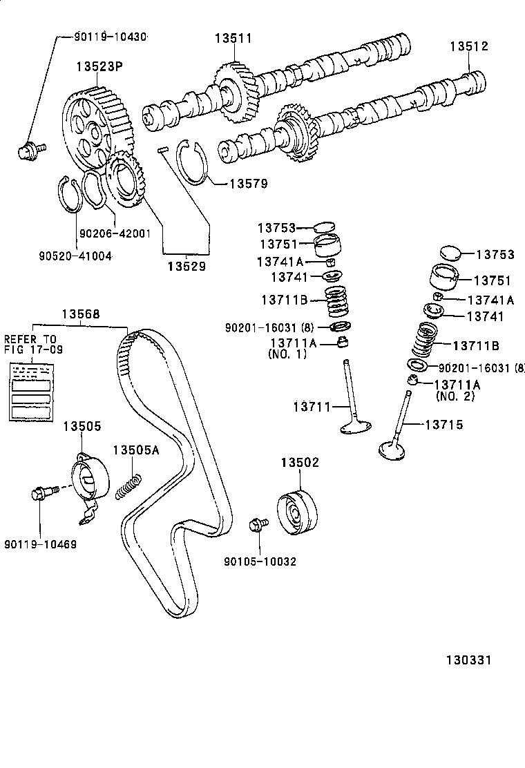 13503-88560 IDLER SUB-ASSY, TIMING BELT, NO.2 product image