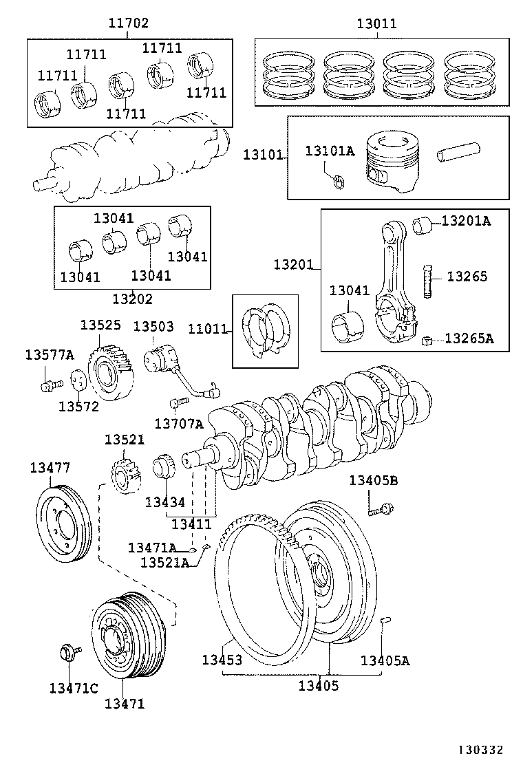 90031-09057 BOLT, FLYWHEEL SETTING product image