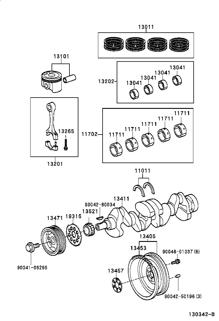 13101-97402 PISTON SUB-ASSY, W/PIN product image