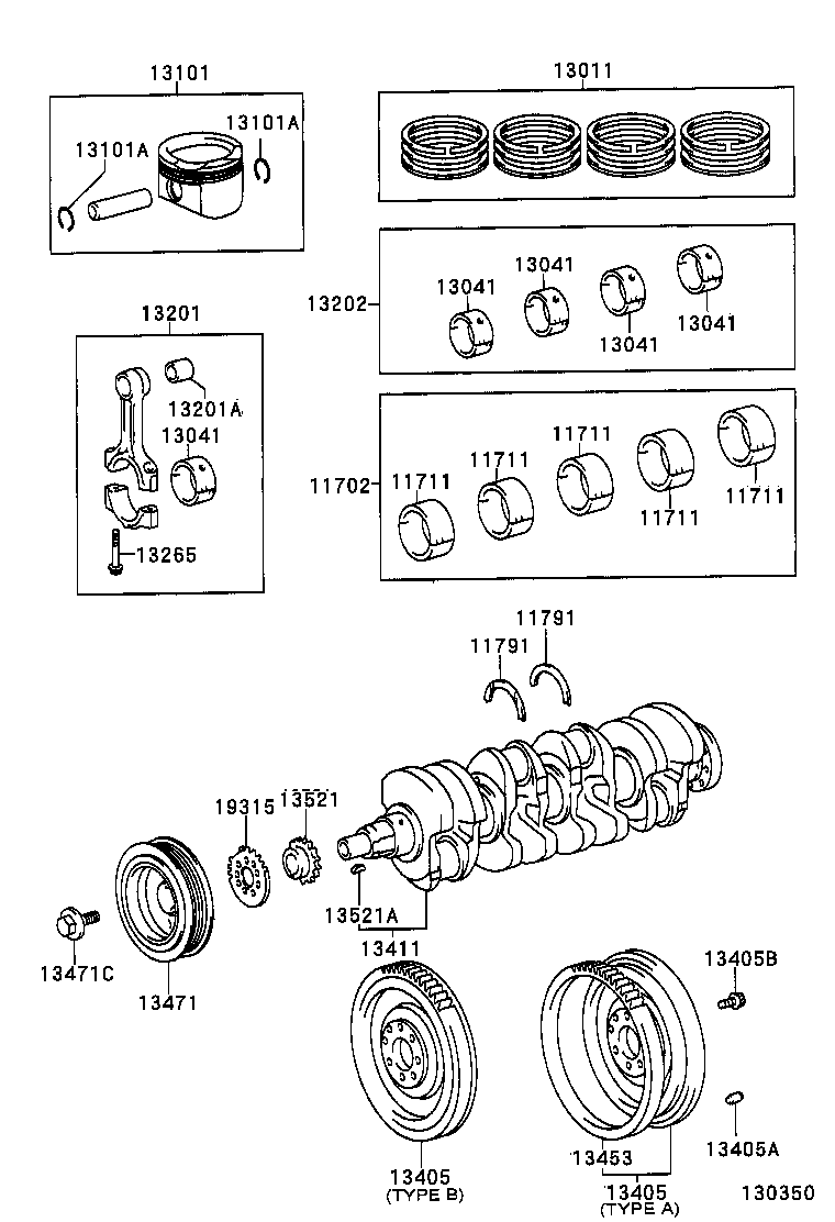 13103-02090 PISTON SUB-ASSY, W/PIN product image