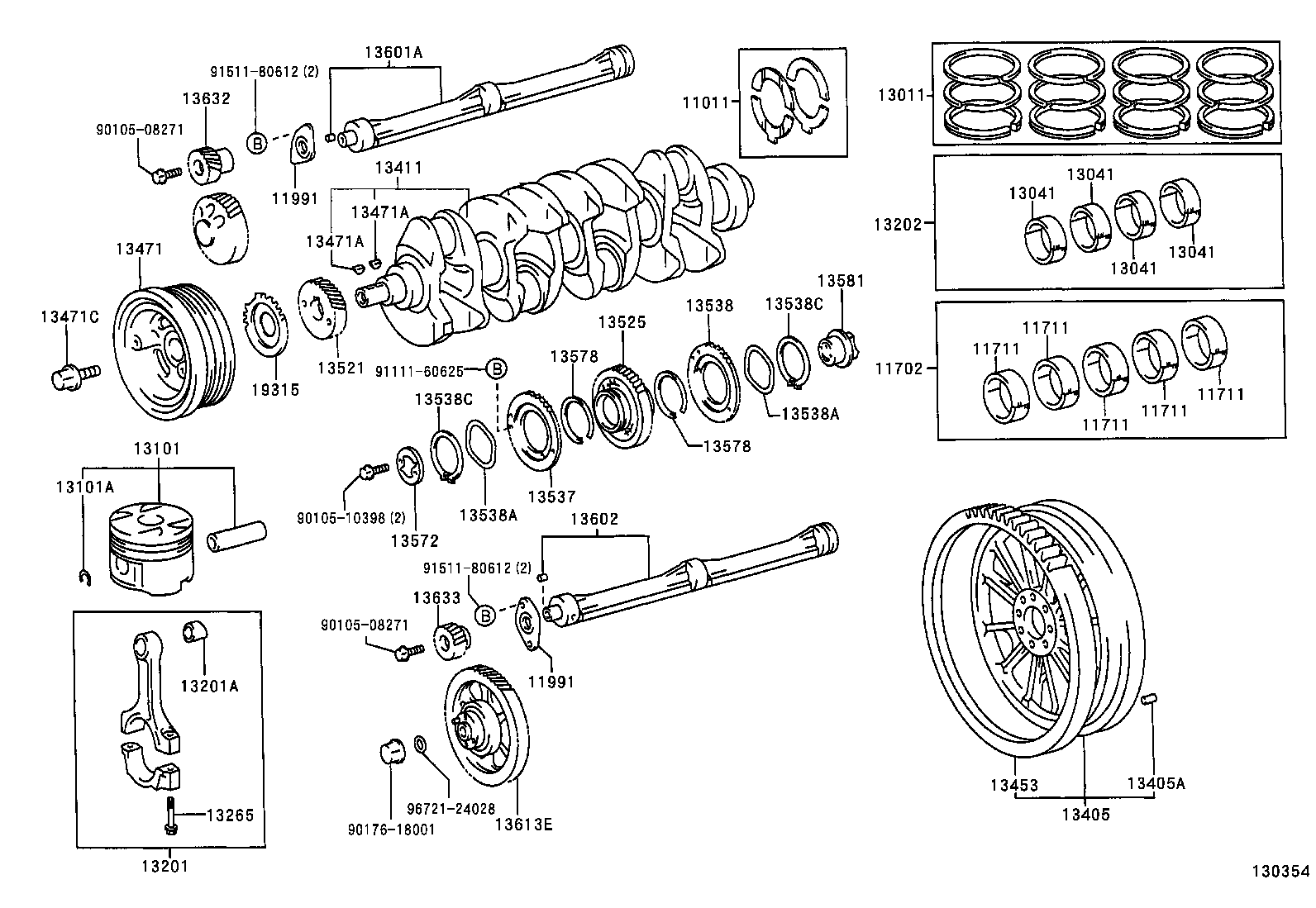 13103-62070 PISTON SUB-ASSY, W/PIN product image