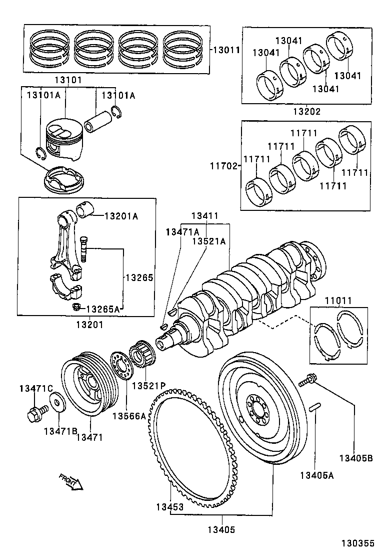 13101-22141 PISTON SUB-ASSY, W/PIN product image